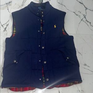 Ralph Lauren Navy Jacket with Plaid Lining